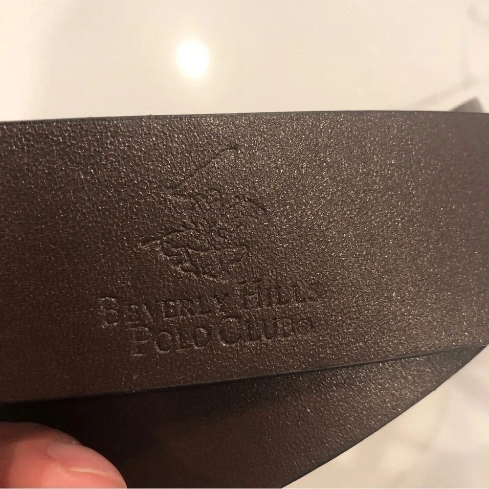 Beverly Hill Polo Club NEW Brown Faux Leather Dress Casual Jeans Belt SIZE 34